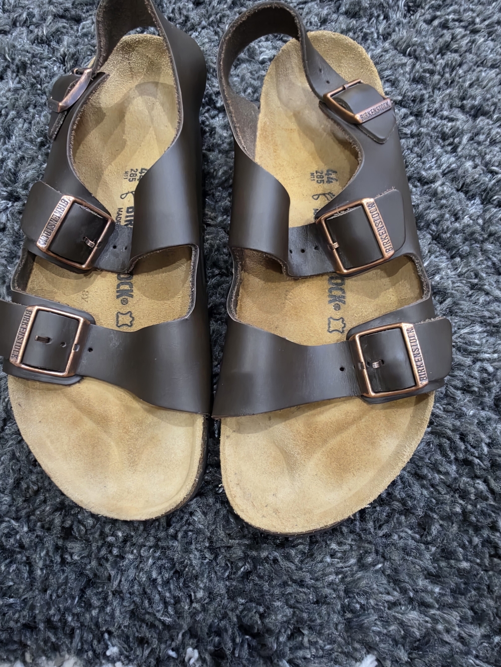 Birkenstock Kids Brown Three-Strap Sandals